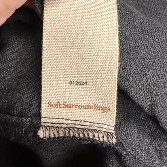 Soft Surroundings Women’s Alicante Linen Blend Topper Blazer Size Medium Black - Picture 6 of 11